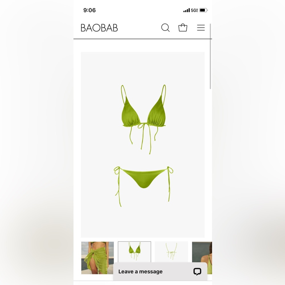 Baobab Gaia Grasshopper bikini top and bottom